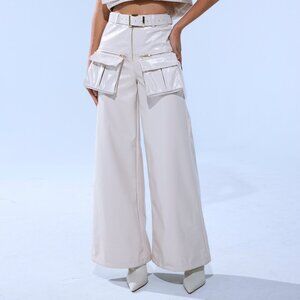 AKIRA SHOW STOPPER FAUX LEATHER CARGO TROUSER Size 1X1X